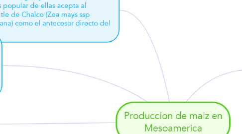 Mind Map: Produccion de maiz en Mesoamerica