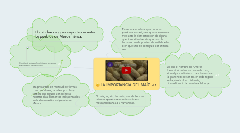 Mind Map: LA IMPORTANCIA DEL MAÍZ