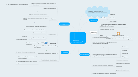 Mind Map: PROCESOS COMPLEMENTARIOS