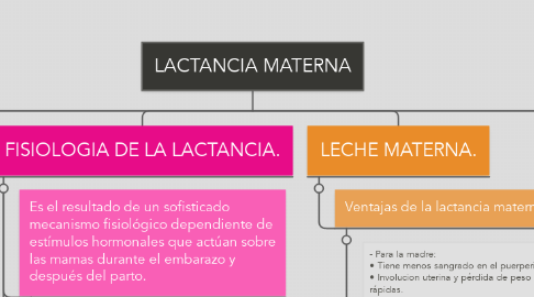 Mind Map: LACTANCIA MATERNA