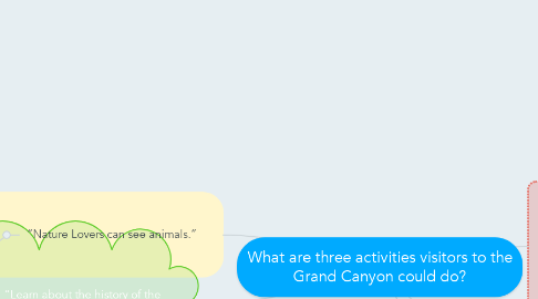 Mind Map: What are three activities visitors to the Grand Canyon could do?