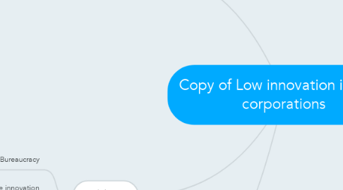 Mind Map: Copy of Low innovation in large corporations