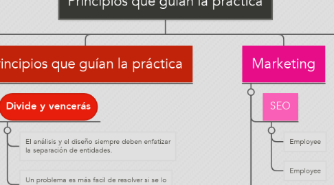 Mind Map: Principios que guian la práctica