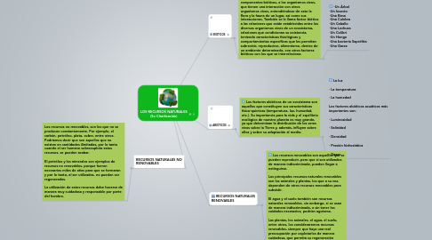 Mind Map: LOS RECURSOS NATURALES (Su Clasificación)