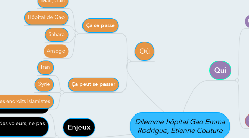 Mind Map: Dilemme hôpital Gao Emma Rodrigue, Étienne Couture
