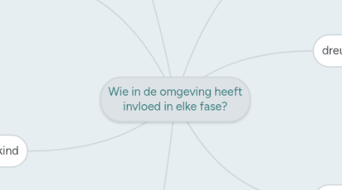 Mind Map: Wie in de omgeving heeft invloed in elke fase?