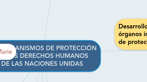 Mind Map: LOS MECANISMOS DE PROTECCIÓN DE LOS DERECHOS HUMANOS DE LAS NACIONES UNIDAS