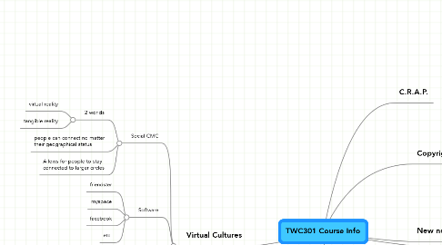 Mind Map: TWC301 Course Info