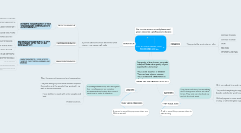 Mind Map: FUTURE UNDERSTANDINGS: THE PROFESSIONAL