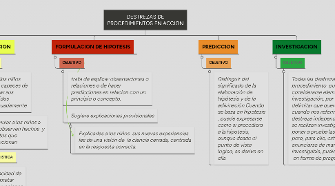 Mind Map: DESTREZAS DE PROCEDIMIENTOS EN ACCION