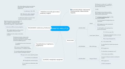 Mind Map: DIABETES MIELLITUS