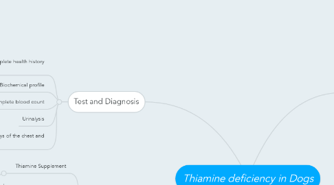 Mind Map: Thiamine deficiency in Dogs