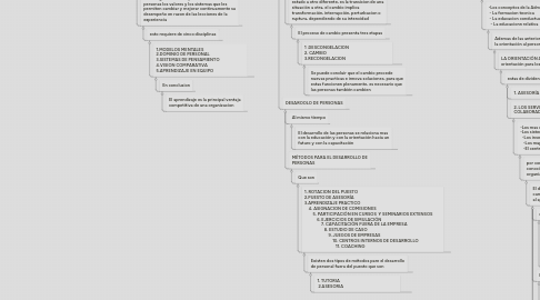 Mind Map: DESARROLLO DE LAS PERSONAS Y DE LAS ORGANIZACIONES