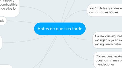 Mind Map: Antes de que sea tarde