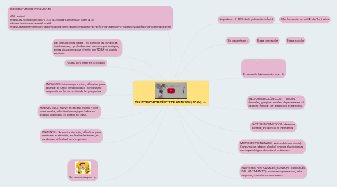 Mind Map: TRASTORNO POR DÉFICIT DE ATENCIÓN ( TDAH)