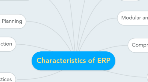 Mind Map: Characteristics of ERP