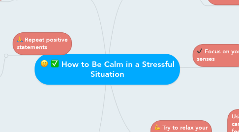 Mind Map: How to Be Calm in a Stressful Situation