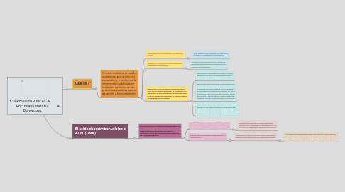 Mind Map: EXPRESIÓN GENÉTICA       Por: Eliana Marcela Bohórquez