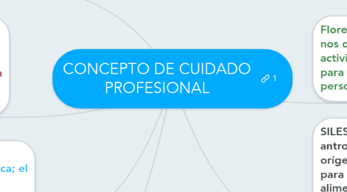 Mind Map: CONCEPTO DE CUIDADO PROFESIONAL