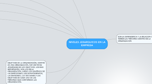 Mind Map: NIVELES JERARQUICOS EN LA EMPRESA