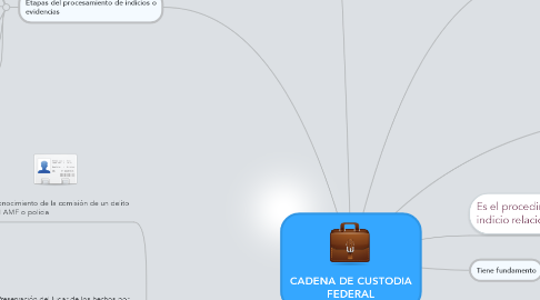 Mind Map: CADENA DE CUSTODIA FEDERAL