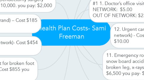 Mind Map: Health Plan Costs- Sami Freeman