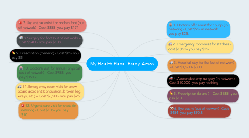 Mind Map: My Health Plans- Brady Amox