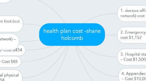 Mind Map: health plan cost -shane holcomb