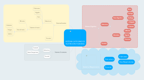 Mind Map: SISTEMA INTEGRADOS NUTRICIÓN HUMANA