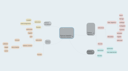 Mind Map: Sistemas Integrados Nutrición Humana