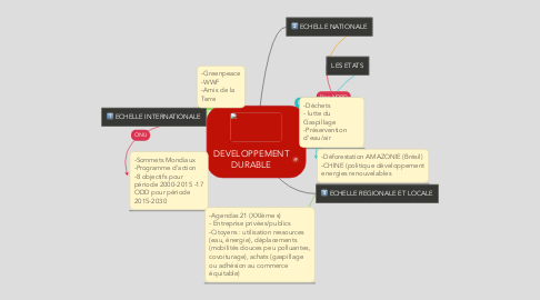 Mind Map: DEVELOPPEMENT DURABLE