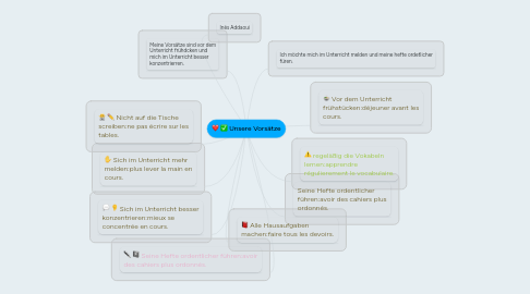 Mind Map: Unsere Vorsätze