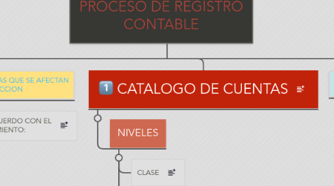 Mind Map: PROCESO DE REGISTRO CONTABLE