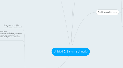 Mind Map: Unidad 5: Sistema Urinario