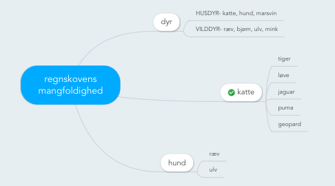 Mind Map: regnskovens mangfoldighed