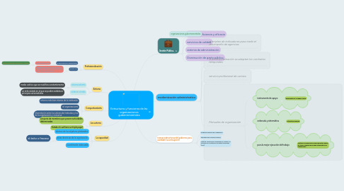 Mind Map: Estructuras y funciones de las organizaciones gubernamentales