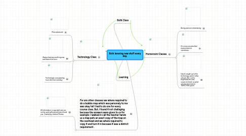 Mind Map: Both leraning new stuff every day.