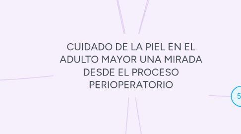 Mind Map: CUIDADO DE LA PIEL EN EL ADULTO MAYOR UNA MIRADA DESDE EL PROCESO PERIOPERATORIO