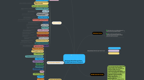 Mind Map: Declaración Anual Persona Física Actividad Empresarial y Profesional