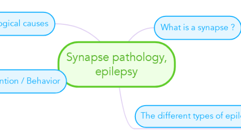 Mind Map: Synapse pathology, epilepsy