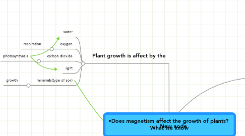 Mind Map: •Does magnetism affect the growth of plants?  What we know