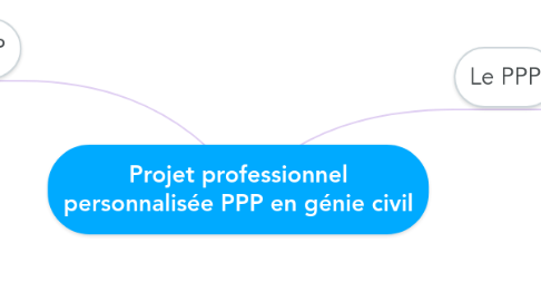 Mind Map: Projet professionnel personnalisée PPP en génie civil