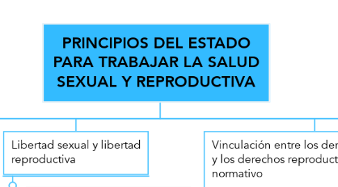 Mind Map: PRINCIPIOS DEL ESTADO PARA TRABAJAR LA SALUD SEXUAL Y REPRODUCTIVA