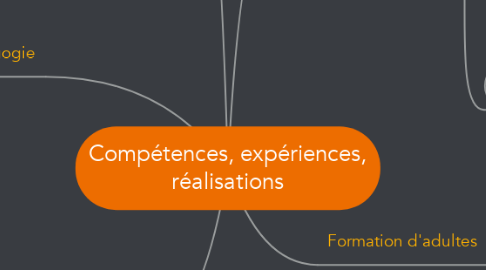 Mind Map: Compétences, expériences, réalisations