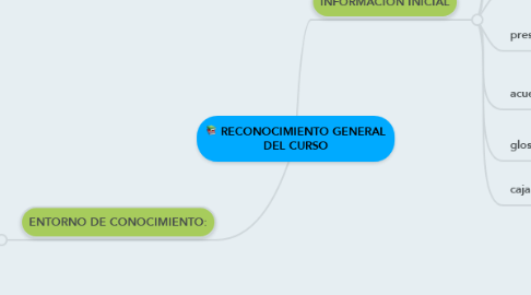 Mind Map: RECONOCIMIENTO GENERAL DEL CURSO