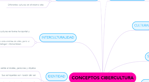 Mind Map: CONCEPTOS CIBERCULTURA