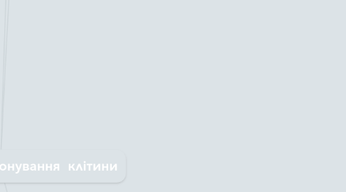 Mind Map: Принципи функціонування клітини