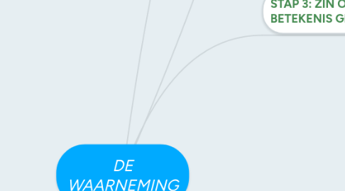 Mind Map: DE WAARNEMING