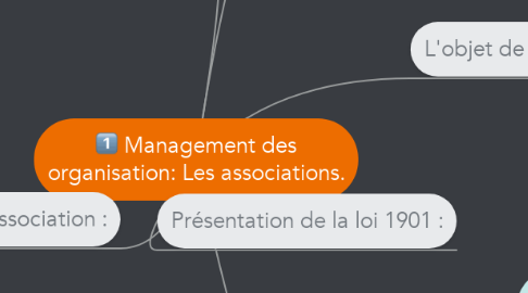 Mind Map: Management des organisation: Les associations.