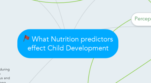 Mind Map: What Nutrition predictors effect Child Development